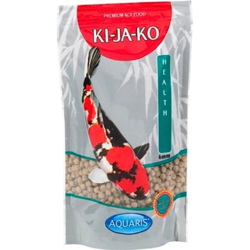 KI-JA-KO Health Koi Fischfutter 3 kg / 6 mm - für Eine Gute Verdauung bei Koi Fische Mit Actigen zur Unterstützung des Immunsystems und FORPLUS (Omega-3-reiche Algen) von KI-JA-KO