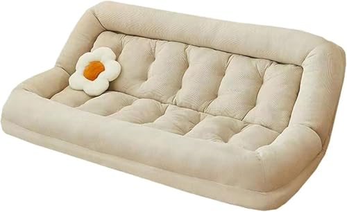 KIBONCY Lazy Schlafsofa, großes menschliches Hundebett für Menschen und Erwachsene, menschliches Hundebett mit verstellbarer Position, für Erwachsene im Wohnzimmer, Schlafzimmer, A-180 x 130 cm von KIBONCY