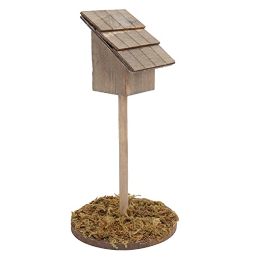 KICHOUSE 1Stück Miniatur Vogelhaus DIY Ornament Für Garten Mini Outdoor Vogelhaus Modell Dekoration Für Vogelbeobachtung Und Gartenlandschaften von KICHOUSE