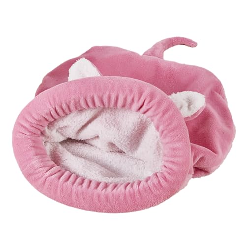 KIEUIENK Hundeschlafsack, Katzenbetten für Indoor-Katzen, Selbstwärmend Weiche Pet Burrow Isomatte, Katzenschlafsack für kleine Hunde und Katzen, Kleintier (Rosa) von KIEUIENK