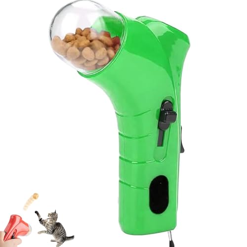 KIEYIQE Leckerli-Werfer für Katzen, Leckerli-Werfer für Hunde, Hundefutter-Katapult, Hand-Futterspielzeug für Hunde (Green) von KIEYIQE