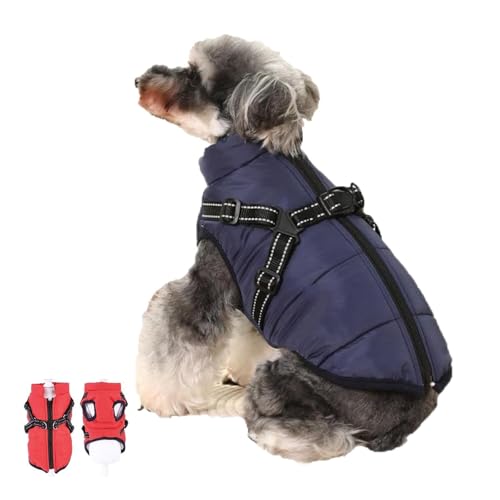 Furry King Dog Winter Coat, Dog Winter Coat, Furry King Winter Dog Jacket, Waterproof Windproof Dog Snow Jacket with Zipper, Furryking 3 in 1 Winter Jacket for Dogs,(Blue,L) von KIKBAX