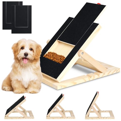 KIKIGOAL Nagelfeile für Hunde, Holz, mit integrierter Snackbox, Schleifpapier, Welpen-Nagelschleifpad, stabiles Kratzbrett für Hundepfoten, inklusive zwei Schleifpapier von KIKIGOAL