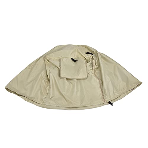 124,5 X 84 X 79 cm Haustierkäfig-Abdeckung, Abdeckung, Wasserdichter Sonnenschutz, Hunde-Drahtkisten-Gehäuse, Abdeckungen, Staubdicht, Tier für OutdoofBlack (Beige) von KIMISS