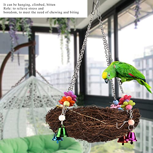 Birds, Nests Gras Gewebt Vogel Holz Haustier Spielzeug Hängende Käfighütte Zeltbett Papageien Spielzeug Versorgt Birds, Nests Gras Gewebt Vogel Holz Haustier Spielzeug Hängende Käfighütte Zeltbett Papageien Spielzeug Versorgt von KIMISS