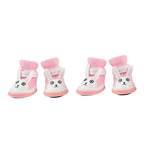 Frühling Sommer Neue Hundeschuhe, Mesh-Sneaker für Kleine Rassen, Teddy, Bichon Frise, Atmungsaktive Haustierschuhe von KIMISS