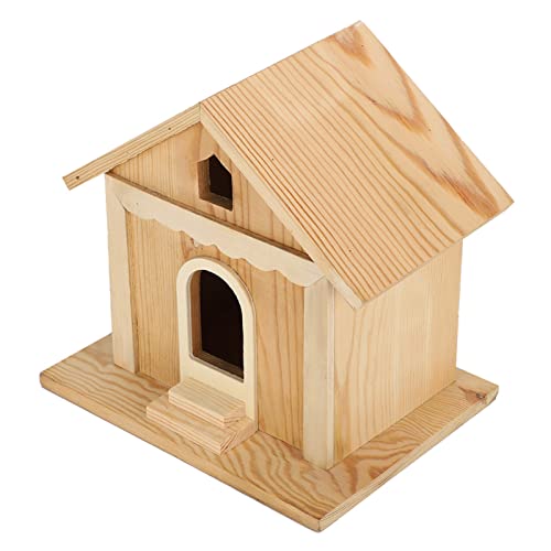 Garten-Vogelhaus aus Holz, Handgefertigt, Vogelhaus aus Paulownia-Holz, Vogel-Nistkasten, Dekoratives Papageien-Vogelhaus für den Außenbereich, Holz-Vogelhaus, Außendekoration, von KIMISS