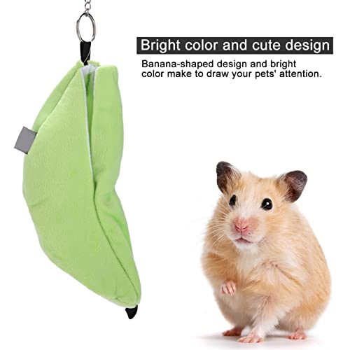 Gemütliches Hamsternest mit Mondschiff-Design, Hängendes Hängemattenbett, Bananenförmiges Schlafhaus und Baumwollbett für Haustier-Nagetiere – Ideal für Kleine Tiere (Green) von KIMISS