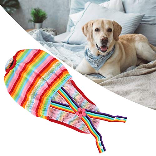 Gestreifte Physiologische Haustierhose für Teddy-Hunde – Menstruationsunterwäsche, Anti-Belästigung, Bequem und Stilvoll (L) von KIMISS