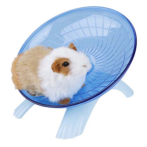 Hamster-, Fliegende Untertasse, Laufrad-Spielzeug – Lustiges und Interaktives Haustier-Laufspielzeug für Kleine Tiere – für Zwerghamster, Mäuse und Rennmäuse (Blue) von KIMISS