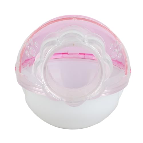 Hamster-Drahtkäfig mit Badesandkasten – Perfekte Badezimmer-Katzentoilette für Kleine Haustiere | Ideal für Hamster, Mäuse und Andere Kleine Nagetiere (PINK) von KIMISS