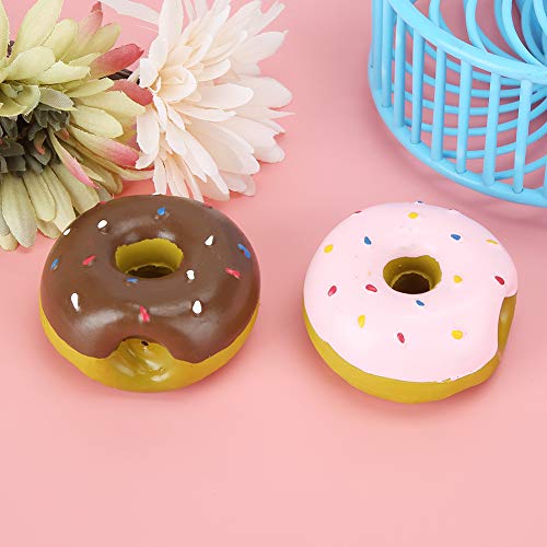 Hunde-Latex-Spielzeug in Donut-Form mit Sound, Interaktives Kau- und Zahnreinigungs-Trainingsspielzeug für die Zahngesundheit und den Spaß von Haustieren von KIMISS