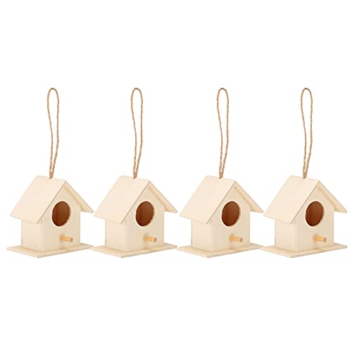 KIMISS Birdhouse Kit für Kleine Vögel - 4pcs Holzvogelnester Hängende Vogelhaus -Brutschachtel für Gartendekoration und Dekoration KIMISS Birdhouse Kit für Kleine Vögel - 4pcs Holzvogelnester Hängende Vogelhaus -Brutschachtel für Gartendekoration und Dekoration von KIMISS