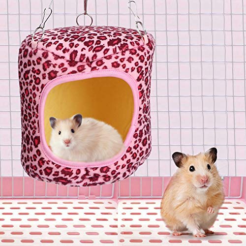 KIMISS Gemütliches Baumwollnest für Haustiere für Hamster, Eichhörnchen, Igel, Meerschweinchen, Chinchillas, Fliegende Eichhörnchen und Kaninchen – Schlaf- und Hängebett mit 14,5 cm von KIMISS