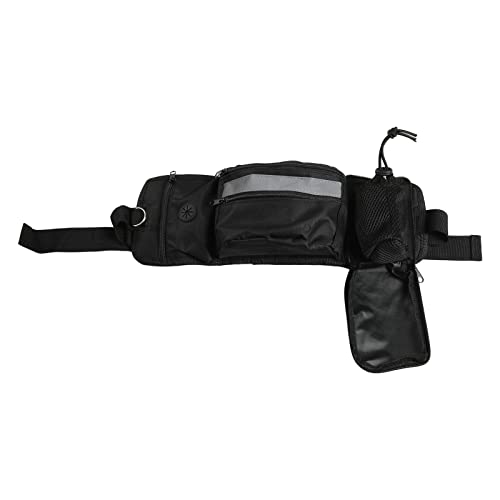 KIMISS Multifunktionale Haustier-Trainings-Hüfttasche für Outdoor-Fitness und Hundespaziergänge – Schwarze Leckerli-Tasche für Hunde mit Trainingszubehör von KIMISS