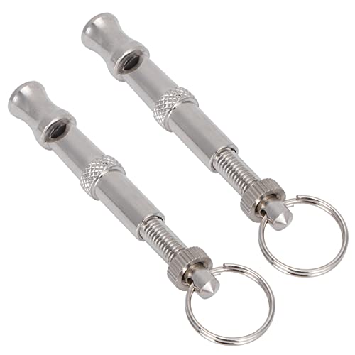 KIMISS Pfeife für Hunde, Edelstahl, Sifflet Appelant Pour, 2 Stück, Edelstahl, Steelonic Whistle, Tragbares Werkzeug für Hunde, Birdsonic Whistle von KIMISS