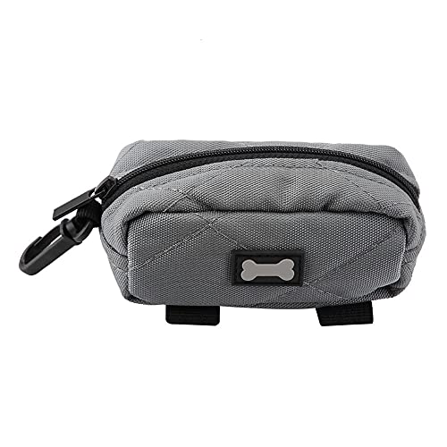 KIMISS Tragbarer, Wasserdichter Kotbeutelhalter für Haustiere, Outdoor-Hüfttasche für Hunde, Praktische Tasche für Kotbeutel, Freihändiges Design Zum Spazierengehen und Wandern (Gray) von KIMISS