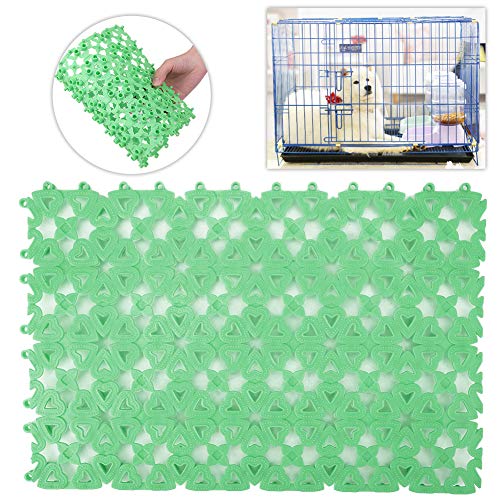 KIMISS rutschfeste Matte für Hunde- und Katzenkäfige mit Herzgitter-Design – Weiches Haustierkissen für Hundehütten, Katzenbetten und den Heimgebrauch (Green) von KIMISS