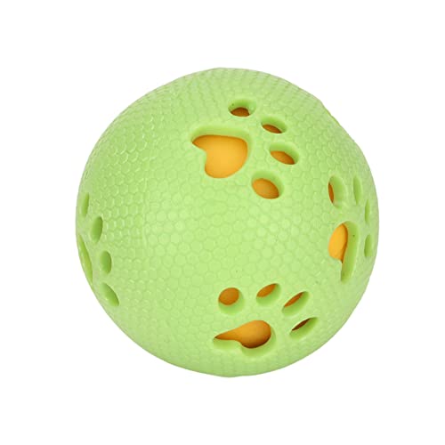 Kauspielzeugball für Hunde – Zahnpflege-Gummi-, Waschbar und Quietschend, Zum Spielen Drinnen und Draußen – Ideal für Aggressive Kauer, Wird in OPP-Beutel Geliefert (Green) von KIMISS