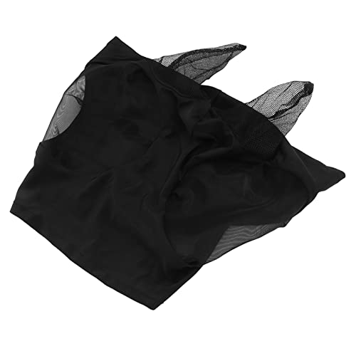 Mesh Fly, Maske Elastisches Gesicht Verhindern Atmungsaktive Masken Moskito Bequem für Stabile Grau mit Ohren Reiten E Rian Ausrüstung Grau (Black) von KIMISS