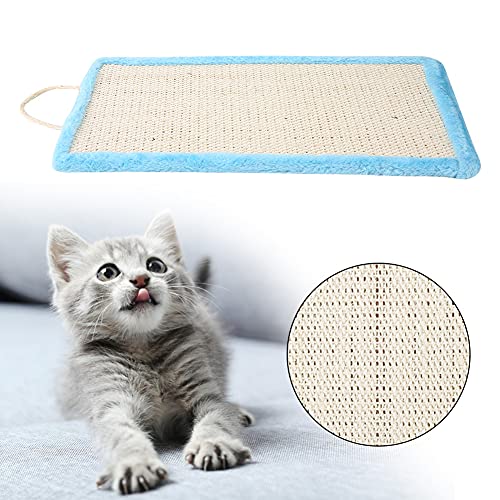 Quadratisches Katzenspielzeug aus Sisal – Kratzbrett Zur Wandmontage für Katzen – & Umweltfreundlich für die Krallenpflege – Zum Spielen und Entspannen (Blue) von KIMISS