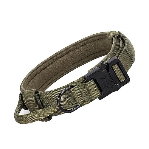 Taktisches Hundehalsband aus Nylon mit Tarnmuster für Mittlere Bis Große Rassen – Verstellbar, Bequem – für Outdoor-Abenteuer und Gehorsamkeitstraining (XL) von KIMISS