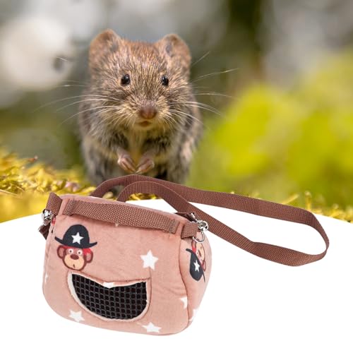 Tragbare Haustier-Tragetasche für Hamster, Eichhörnchen, Meerschweinchen, Chinchillas – Zufällige Muster, Klein, Mittel, groß – -Reisetasche aus Weicher Baumwolle (Mittel 4,75 l) von KIMISS