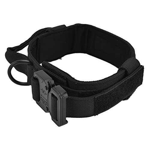 Traktions-Hundehalsband mit Verstellbarer Schnalle – Nylon-Eisen-Trainings- und Jagd-Haustierhalsband für den Bequemen Einsatz Im Freien (M 1 cm dick für 70–120 cm Taille) von KIMISS