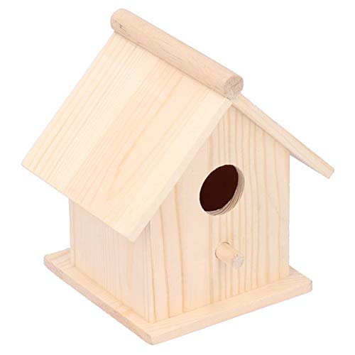 Vogelnester-Dekoration, Ornament-Haus aus Holz für den Außenbereich, Hängende Vogelkäfige, Vogelhäuser, Futterhäuschen aus Holz, Klein, für Motheaten-Vogelhaus-Garten von KIMISS