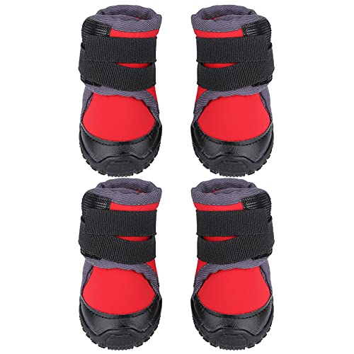 rutschfeste Outdoor-Hundestiefel für Kleine, Mittelgroße und Große Hunde – 4er-Set – Zum Wandern, Klettern und für Jedes Outdoor-Abenteuer (45) von KIMISS