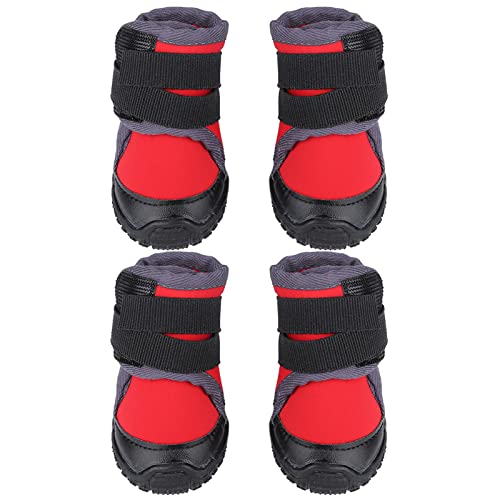 rutschfeste Outdoor-Hundestiefel für Kleine, Mittelgroße und Große Hunde – 4er-Set – Zum Wandern, Klettern und für Jedes Outdoor-Abenteuer (90) von KIMISS