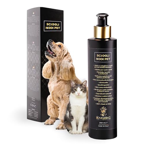 KINGDOG - Knotenlöser für Hunde und Katzen 250 ml - Entwirrungsbalsam für Hunde und Katzen - Löst Knoten für jeden Felltyp - Balsam für glänzendes und duftendes Fell von KINGDOG