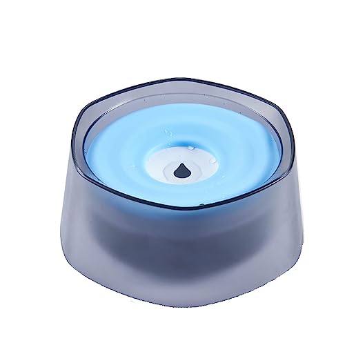 KINLYBO Wassernapf für Haustiere, kein Verschütten, langsames Trinken, Wasserspender für Welpen, Hunde, Katzen, Outdoor-Reisenapf, R-Blau von KINLYBO