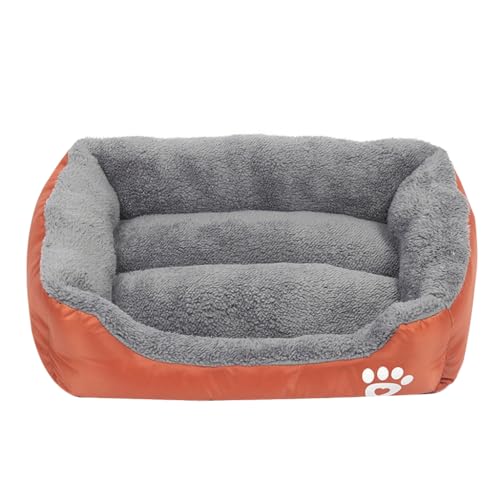 KINSPON Haustierbett mit pelzigem Kissen, weich und schön, Hundekorb, Hundesofa, pelziges Kissen, Nest für Welpen von KINSPON