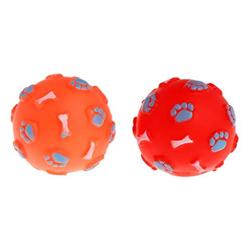 KINTRADE Gummiball Quietschender Knochenabdruck Nettes Spiel Lustige Bälle Holen Sie Sich Interaktive Katze Kätzchen Hund Welpe liefert Molar Chew Bite Ungiftige Spielzeuggeschenke von KINTRADE