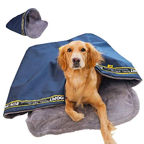 KIOPS Hundeschlafsack Winter Mittel mit Kunstlammwolle für Camping und Backpacking, Wetterfester Schlafsack für Hunde, Hundedecke Camping Zelt, Direkt ab Werk von KIOPS