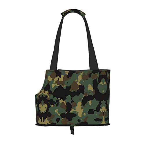 Tragetasche für kleine Hunde, Camouflage-Muster, Schultertasche für Haustiere, tragbare Tragetasche für Hunde/Katze von KIROJA