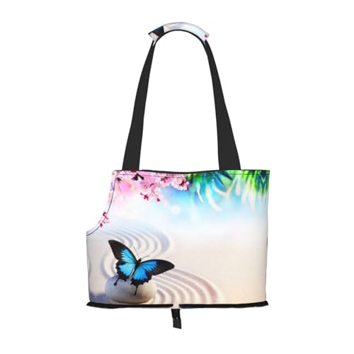 Zen Design Schmetterling Kleine Hundetasche Haustier Schultertasche Haustier Reise Tragetasche Tragetasche Tragetasche für Hund/Katze von KIROJA