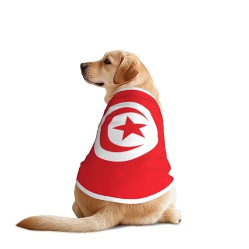 Hunde-Shirt mit tunesischer Flagge für große und mittelgroße Hunde, atmungsaktives Netzgewebe, perfekt für den täglichen Gebrauch und besondere Anlässe Hunde-Shirt mit tunesischer Flagge für große und mittelgroße Hunde, atmungsaktives Netzgewebe, perfekt für den täglichen Gebrauch und besondere Anlässe von KIRROWE