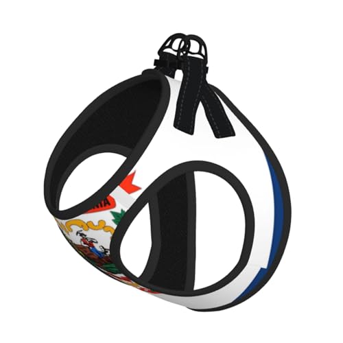 Hundegeschirr mit West-Virginia-Flagge, ausgestattet mit reflektierenden Riemen und Schnellverschluss-Schnallen, geeignet für kleine Katzen und Hunde Hundegeschirr mit West-Virginia-Flagge, ausgestattet mit reflektierenden Riemen und Schnellverschluss-Schnallen, geeignet für kleine Katzen und Hunde von KIRROWE