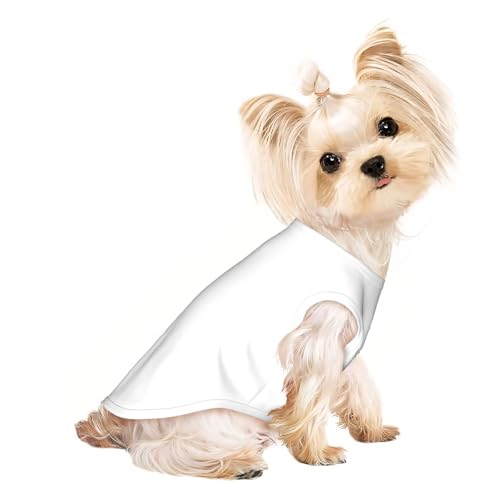 Natürliches weißes Hunde-Shirt, weich, atmungsaktiv, für Hunde, Katzen, Jungen, Mädchen, Haustier-T-Shirt, geeignet für kleine Haustiere Natürliches weißes Hunde-Shirt, weich, atmungsaktiv, für Hunde, Katzen, Jungen, Mädchen, Haustier-T-Shirt, geeignet für kleine Haustiere von KIRROWE