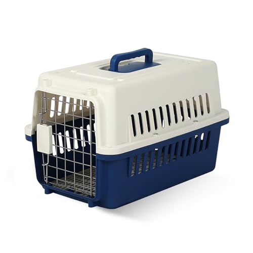 Hundebox, Hundekäfig, Katzengehege, Kleintierkäfig, Tierkäfig fürs Auto, Tragbarer Ausflugs-Tierkäfig für den Lnnen- und Außenbereich mit Belüftungslöchern, Trennwänden(Chrome,32 * 30 * 48) von KISDFOND