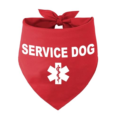 KISJO Service Dog Lustiger Haustier-Schal, Bandana, Haustier-Gehzubehör für Welpen, Dreieckstuch für kleine, mittelgroße und große Hunde, niedliches Geburtstagsgeschenk für Haustiere und von KISJO