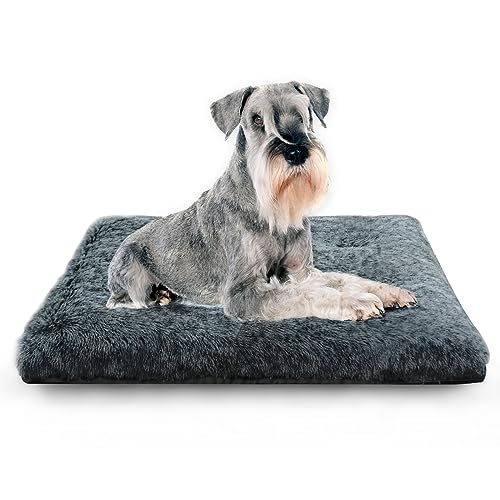 KISYYO Hundebetten für kleine Hunde, fixierbar, gemütlich, Deluxe, für Kisten, waschbar, 61 x 45 x 7,6 cm, Schwarz von KISYYO