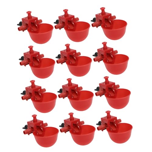 KITANDOVE Automatischer Geflügeltrinker 12PCS ABS Material Hühnerwasserzufuhr Taubenwasserspender von KITANDOVE