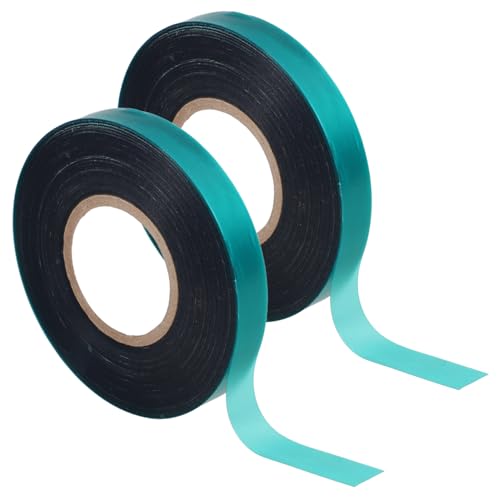 KITANDOVE 2 Rollen Bindeband Pflanzenbinder Kabel Pflanzenbindemaschine Krawatten drehen Strauchkrawatte Clips Pflanzenfixierband Gartentape Klebeband binden Spalierband-Werkzeug PVC Green von KITANDOVE