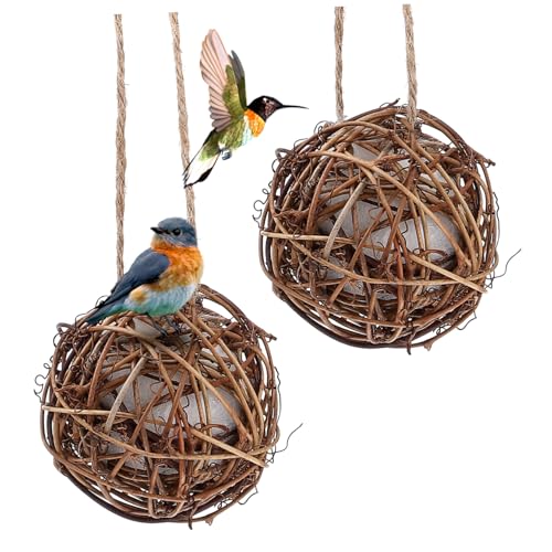 KITANDOVE Hängendes Vogel Nestmaterial Für Outdoor Parrots Warmes Nestspielzeug Für Wildvögel Und Gartenliebhaber 8CM Größe Ideal Zum Nisten Und von KITANDOVE