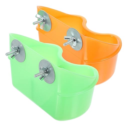 KITANDOVE 2pcs Nymphensittiche Feeder Papagei Lebensmittel Behälter Papagei Lebensmittel Dispenser Vogel Zubehör Papagei Wasser Feeder von KITANDOVE