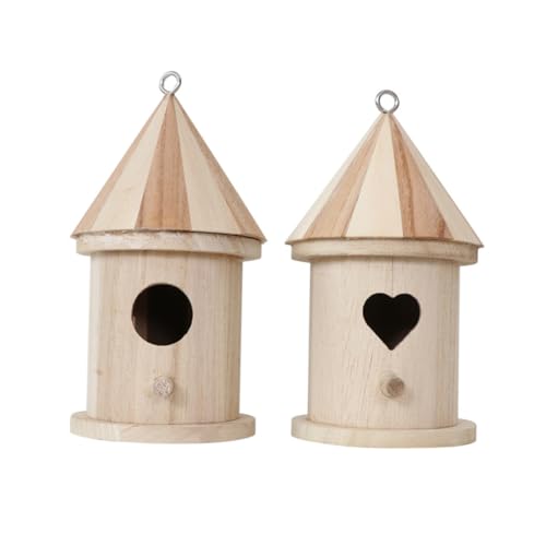 KITANDOVE Nest Ornament Kreative Holz Vogel für Garten Home Schmuck Vogel Nest Wellensittich Zucht Box von KITANDOVE