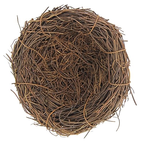 KITANDOVE 6St Vogelnest aus geflochtenem Rattan favorisieren Weben Rattan Vogelnest Miniaturvogelnester Terrarium dekor gartendekoration Garden Decor Partygeschenk künstliche Nester Ranke von KITANDOVE